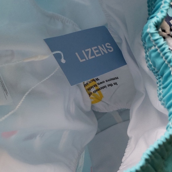 LIZENS UPF 50+ Quick Dry Swim Trunks in an Ocean Theme Size 2-3T - Picture 9 of 9